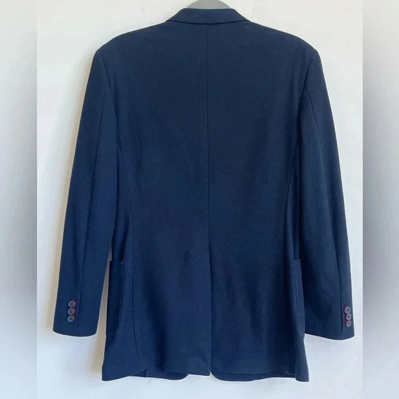 PERRY ELLIS PORTFOLIO SLIM FIT NAVY BLUE WOOLBLEND KIDS BLAZER XL - Picture 4 of 16